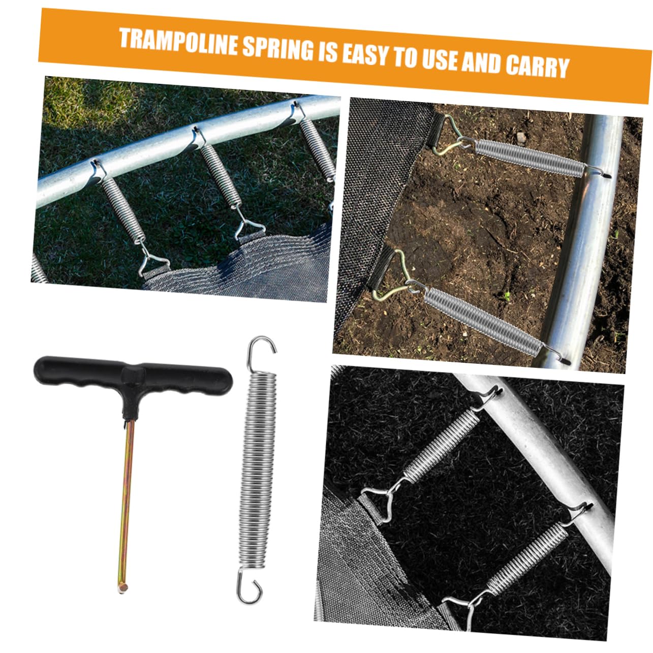 1satz Trampolinfedern Aus Verzinktem Langlebige Und Tragbare Ersatzfedern Für Trampolin Einfache Installation Lang Mit Haken Für Outdoor-spaß