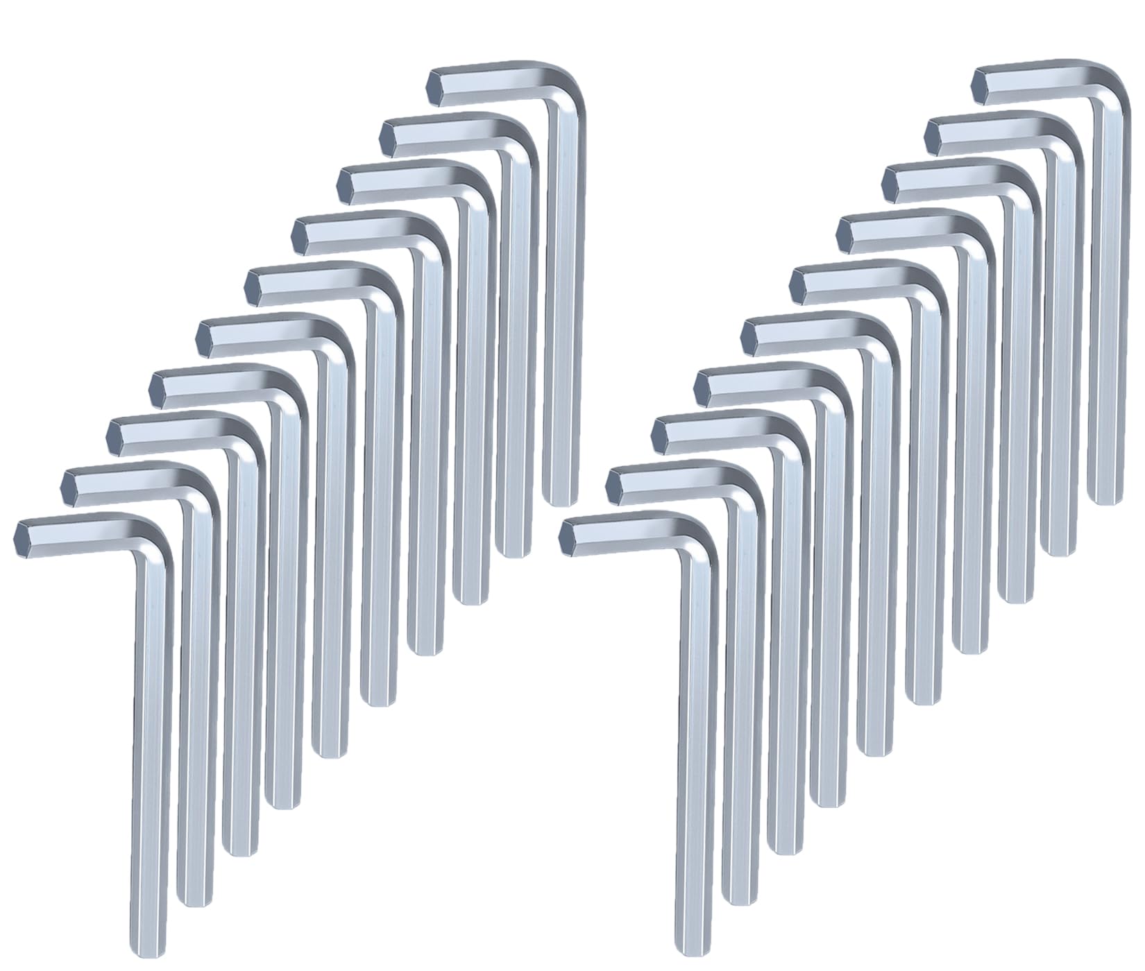 Kesiku 20pcs Metric 6mm Allen Keys, L-Shape Hex Key Set, Chrome Vanadium Steel Wrench for Home Repair Maintenance DIY