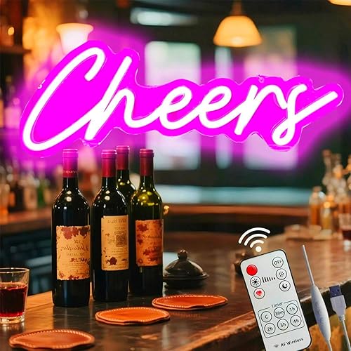Miniatura 9 de Letrero de neón para decoración de pared de bar, hogar, bar, club, fiesta, fiesta, LED de neón con controlador regulable, luz de neón para