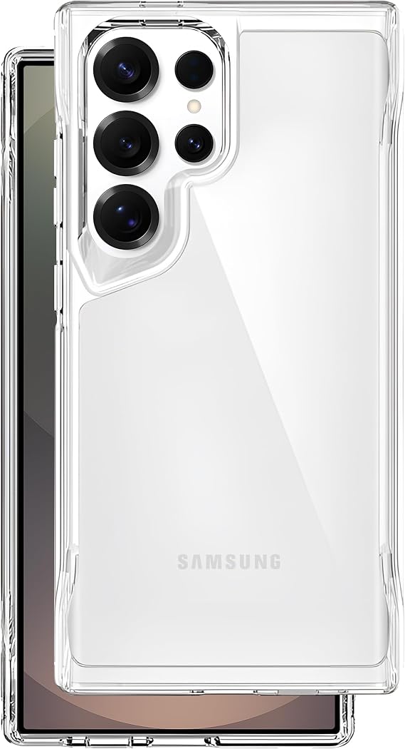 Crystal Armor Series Shock Absorber Soft Silicone Edge Back Hard Polycarbonate Shockproof Transparent Case For Teknoft Samsung Galaxy S25 Ultra