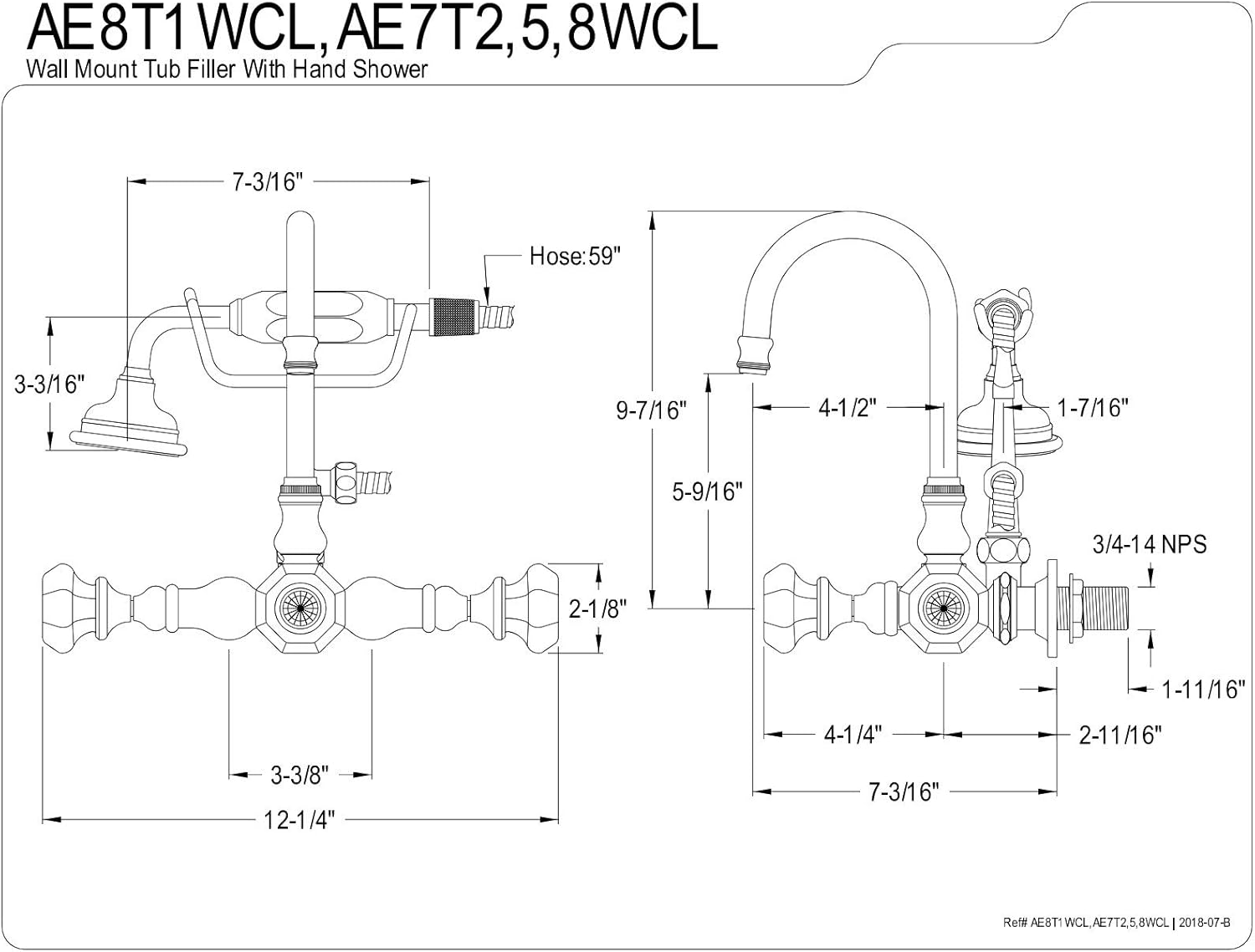 Blасk Frіdау - 70% оƒƒ Kingston Brass AE8T1WCL Celebrity Clawfoot Tub Faucet, Polished Chrome