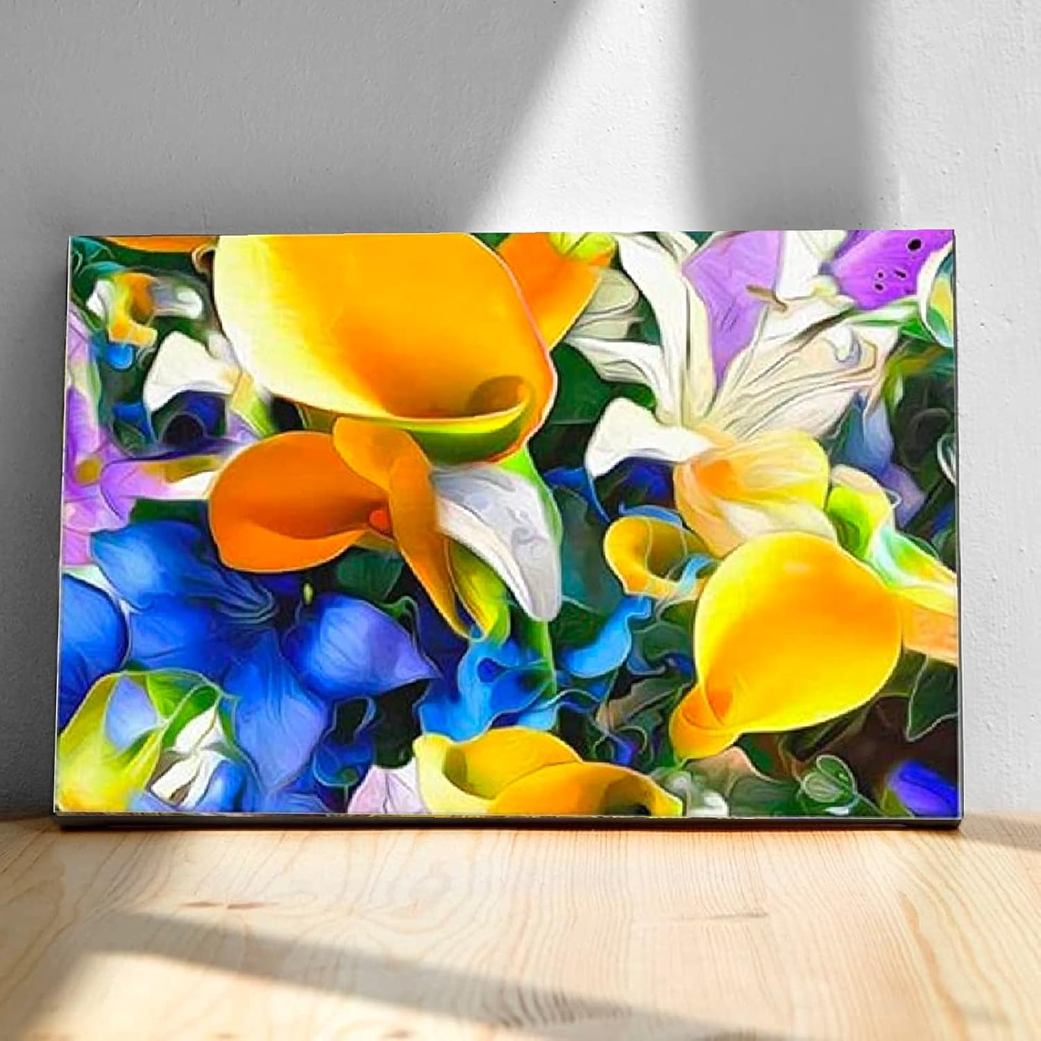 絵画 ユリの花 ポスター 絵画 インテリア 額付き 玄関 百合の絵 アートパネル 壁掛け