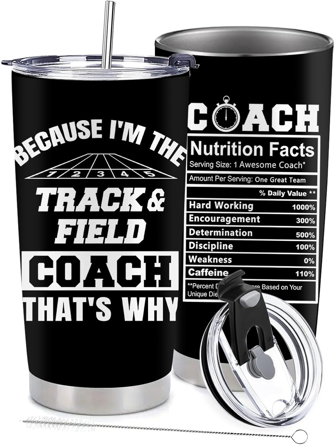 Track and Field Gifts - Track and Field Coach Gifts - Stainless Steel Vacuum Insulated Tumbler 20 Oz