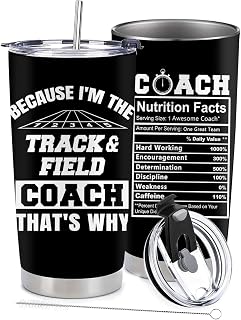 BSHELLOE Track and Field Gifts - Track and Field Coach Gifts - Stainless Steel Vacuum Insulated Tumbler 20 Oz