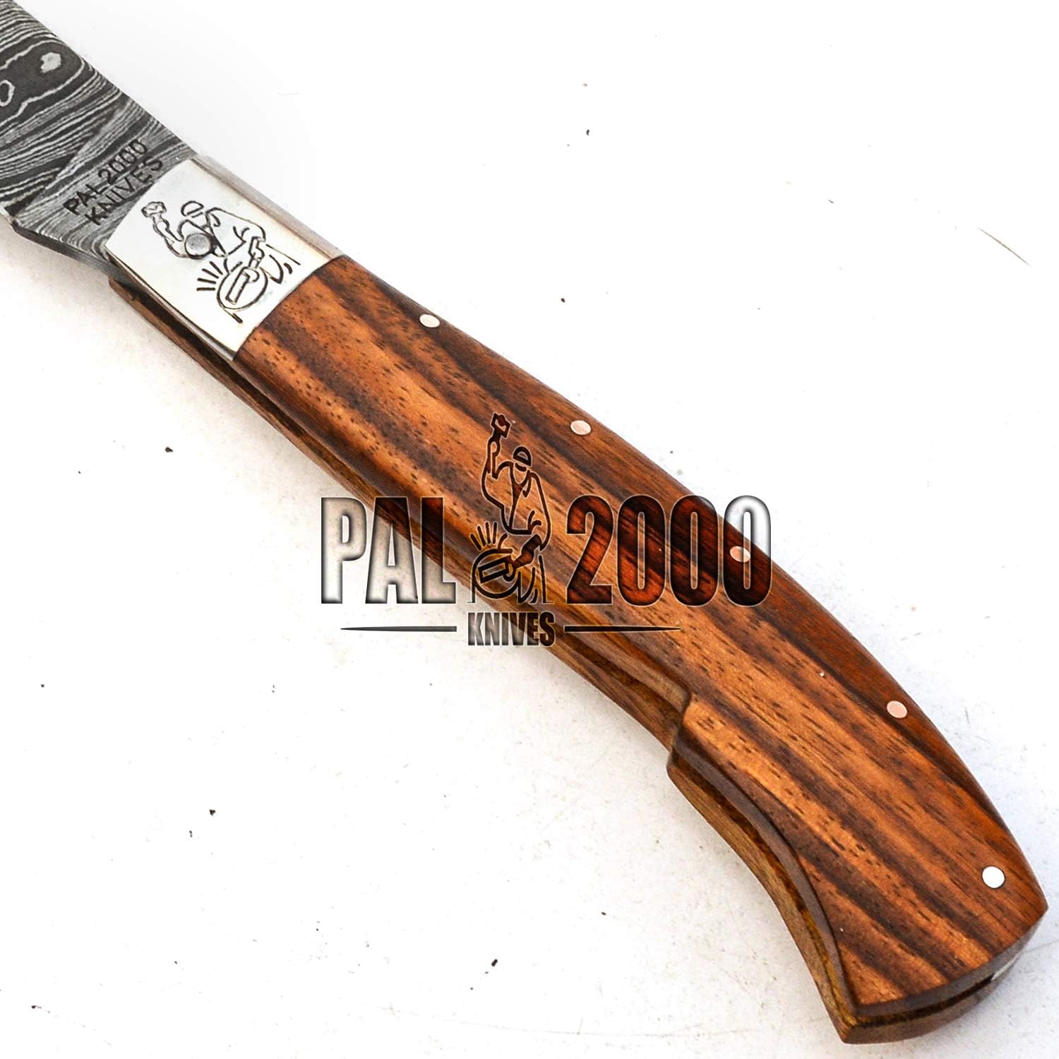 Bеѕt Dеаl 🛒 8.4 Inch - Beautiful Custom Knife - Handmade Forged Damascus Steel, Folding Blade Knife, with Leather Sheath - 9697