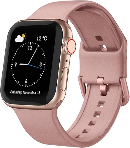 Miniatura 49 de Correa deportiva para Apple Watch, 49, 46, 45, 44, 42, 41, 40 y 38 mm, correa de silicona suave, cierre clásico, reemplazo para iWatch Series 11