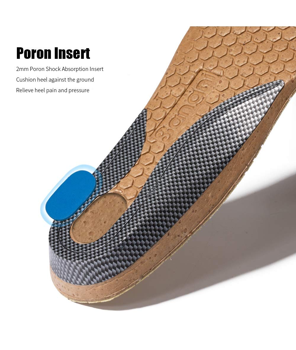 Plantari ortopedici Piedi Piatti Supporto per Plantare in Pelle Microfibra per Inserti di Scarpe Cuscino per Uomo Donna(35-37)
