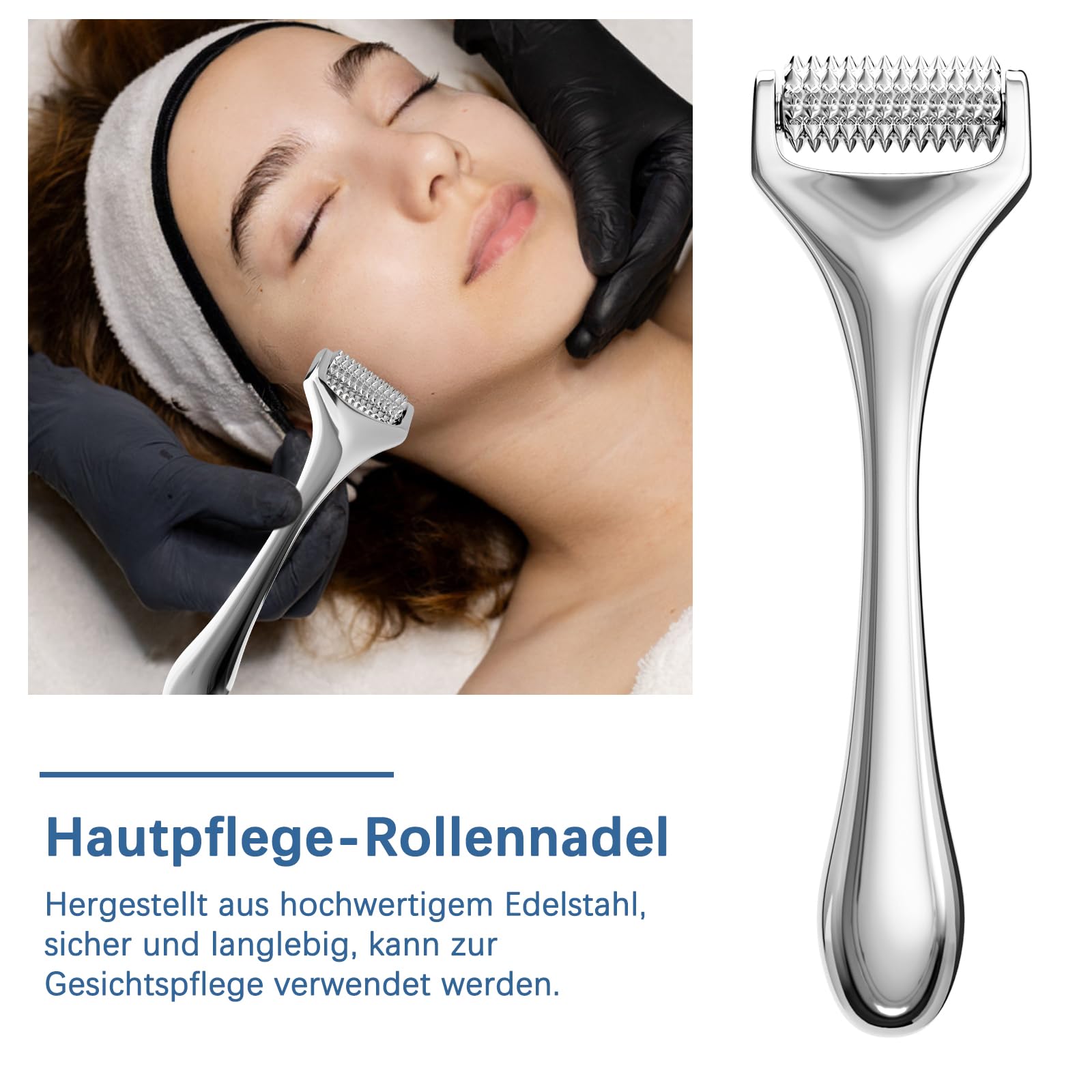 Metal Microneedling Derma Roller, for Face and Body Effective Against Wrinkles, Large Pores, Stretch Marks, Hair Loss - Image 4