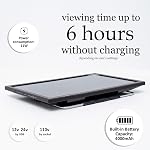 Téléviseur portable 16 po 12V/24V (HD 1366×768) avec batterie intégrée (jusqu'à 6H) – Tuner numérique ATSC, sans Wi-Fi/sans Internet nécessaire, HDMI/USB/AV, comprend adaptateur AC 110V + antenne, DenyDan