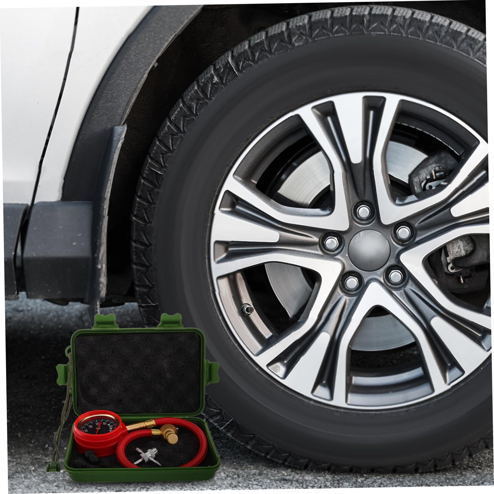 Manomètre de Pression Automobile pour Pneu de Voiture, 1 Set