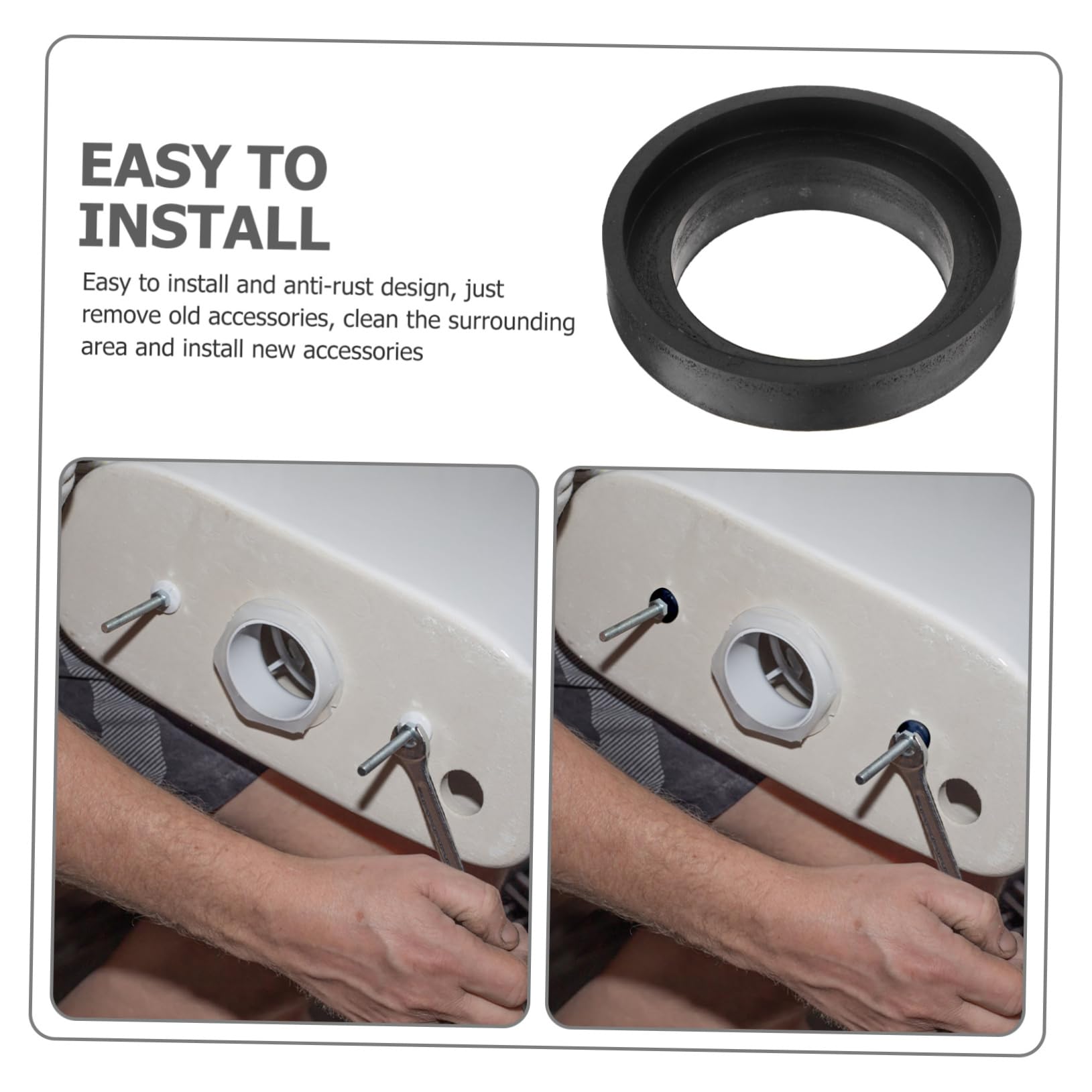 Tofficu 2 Set Guarnizione per Cisterni Wc Completo per Installazione Facile Accessori per Resistente e Compatibile con Serbatoi Wc