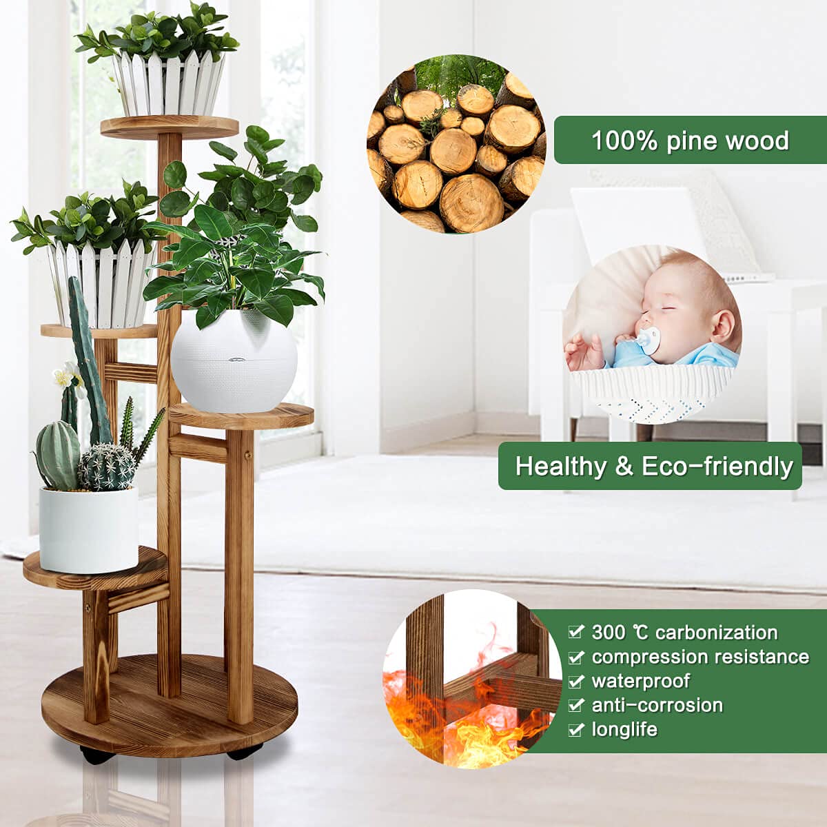 GEEBOBO 5 Tiered Tall Pla...B09GY113GL | Encarguelo.com.ve