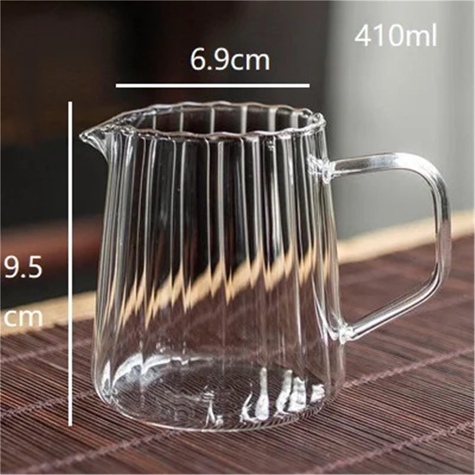 Jarra de leche a rayas, accesorios de juego de té, leche, café, Latte, taza artística, jarra de café, 2 uds. Para café(410ml)