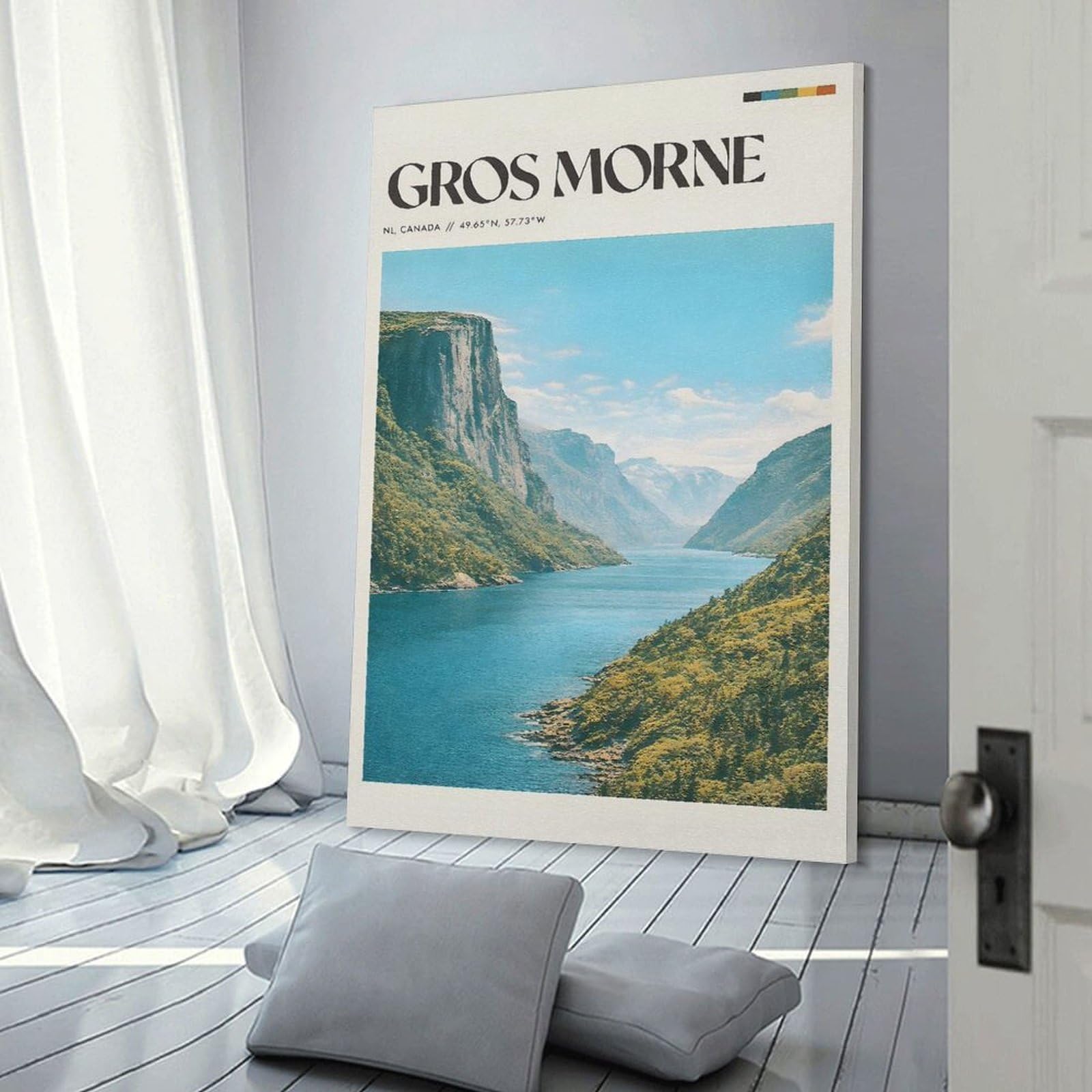 Junmoney Wall Picture Print Gros Morne National Park, 24x36inch(60x90cm), for Workspace Walls, Study Corners Or Bedrooms, A Smart Decor Choice for Study Walls