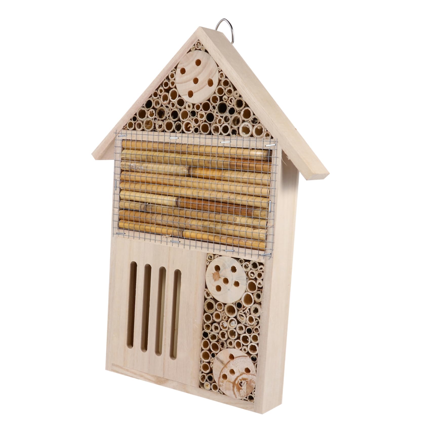 Casetta per Insetti in Materiale Sintetico Beige Design Unico, Rifugio Accogliente per Api e Insetti come Decorazione per Giardino e Casa