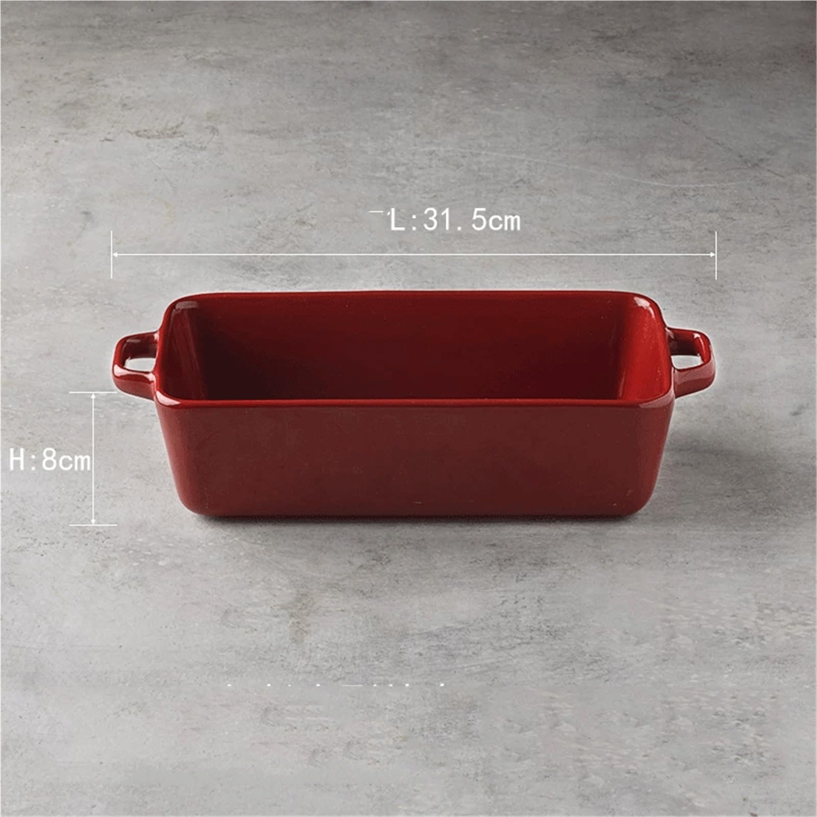 Plat Four Red Rectangular Double Handled Baking Dish Plat Gratin