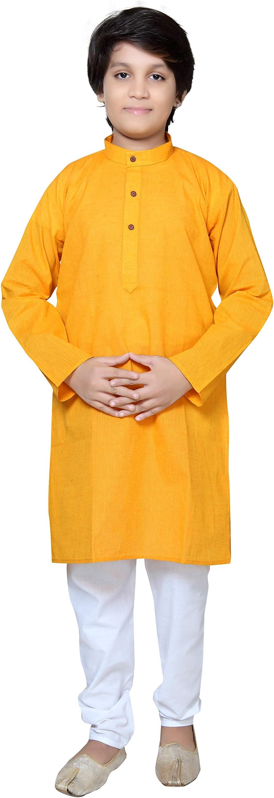 Baba & Baby Boys Traditional Ethnic Wear Handloom Cotton Kurta Pyjama Set