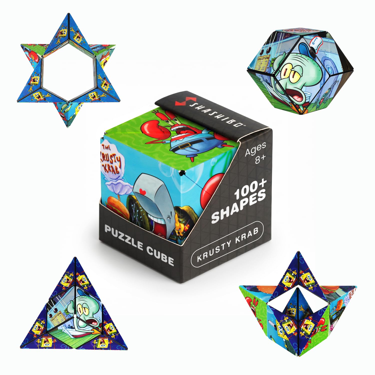 Shashibo Spongebob Squarepants Magnetic Puzzle Cube, Sensory Fidget Toy
