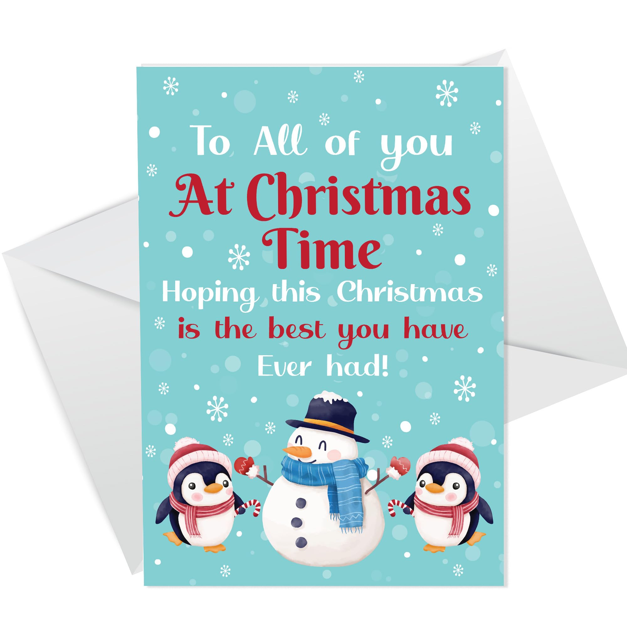 RED OCEAN Handmade Christmas Card For Family Friend Neighbours Christmas Card For Him Her Family Christmas Cards