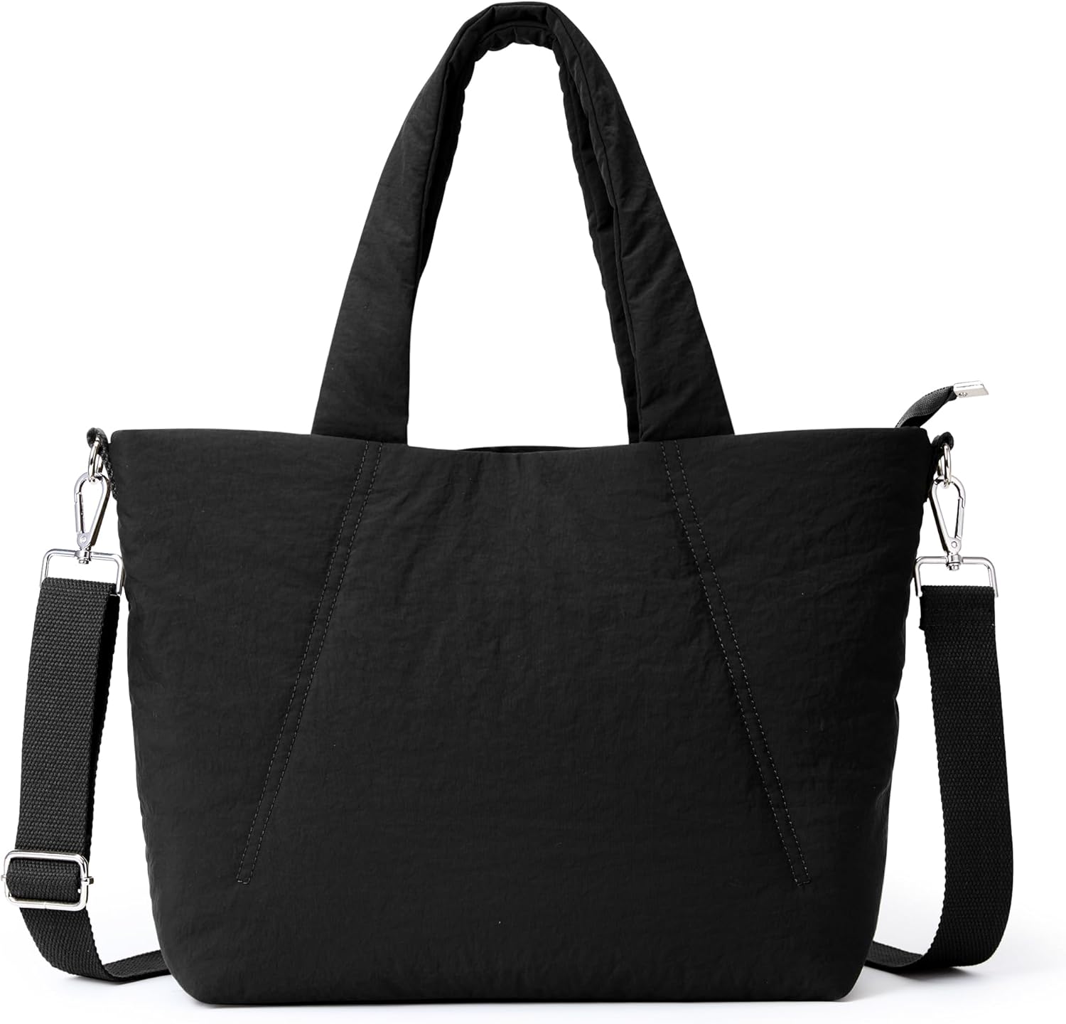 KALIDI Quilted Carryall Tote Bag for Women Large Puffer Crossbody Handbags Shoulder Soft Fluffy Lightweight Travel