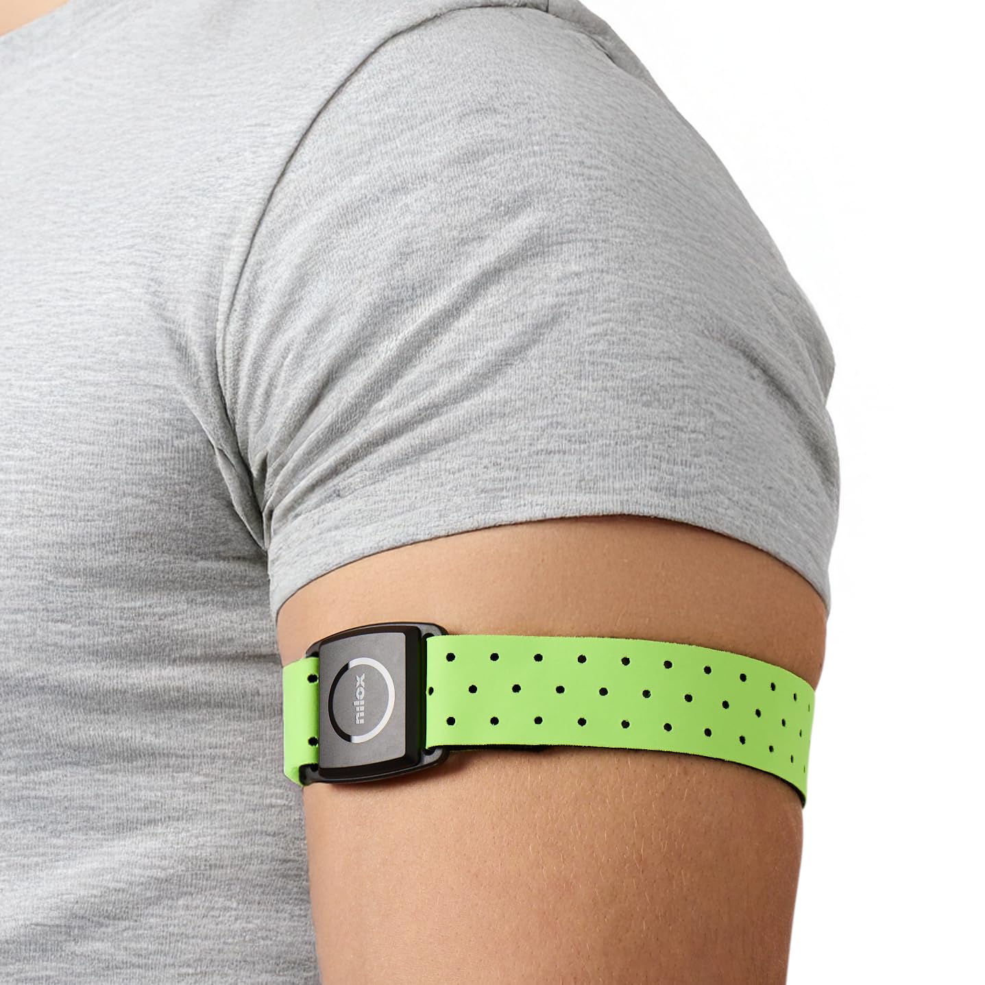 Nilox HRM Smart Armband, Fitness Tracker per Monitoraggio Allenamento e Frequenza Cardiaca, Sensore Ottico a 4 Canali e Indicatori LED Intelligenti, Resistente all'Acqua, Compatibile con App Sportive