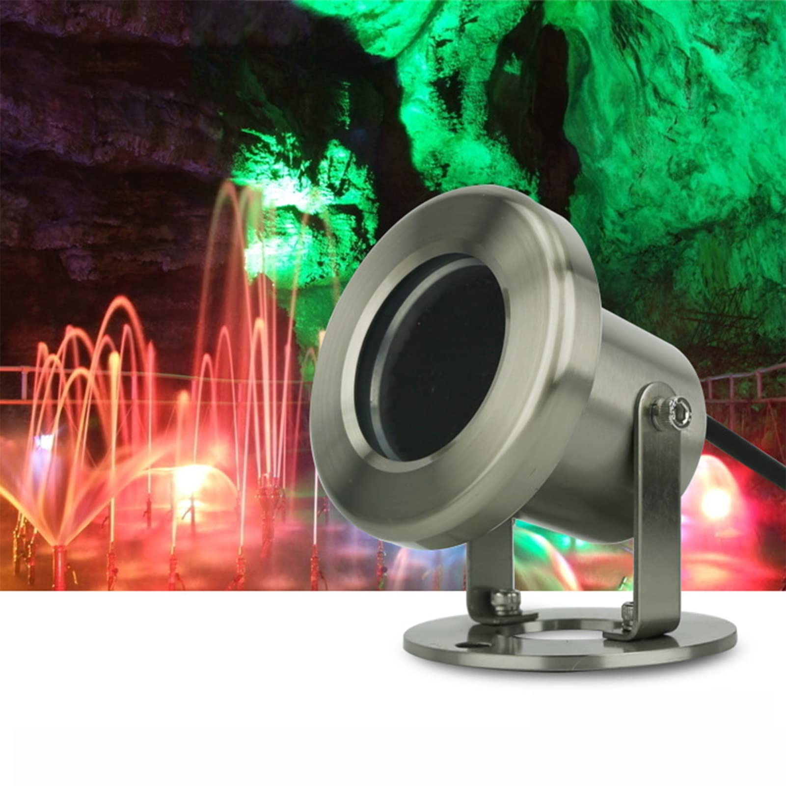 LED Unterwasserleuchten 6W, IP68 Wasserdicht Edelstahl DC 24v Garten Teich Dekor 304 Unterwasser Teich Licht (Color : Blue, Size : 24v)