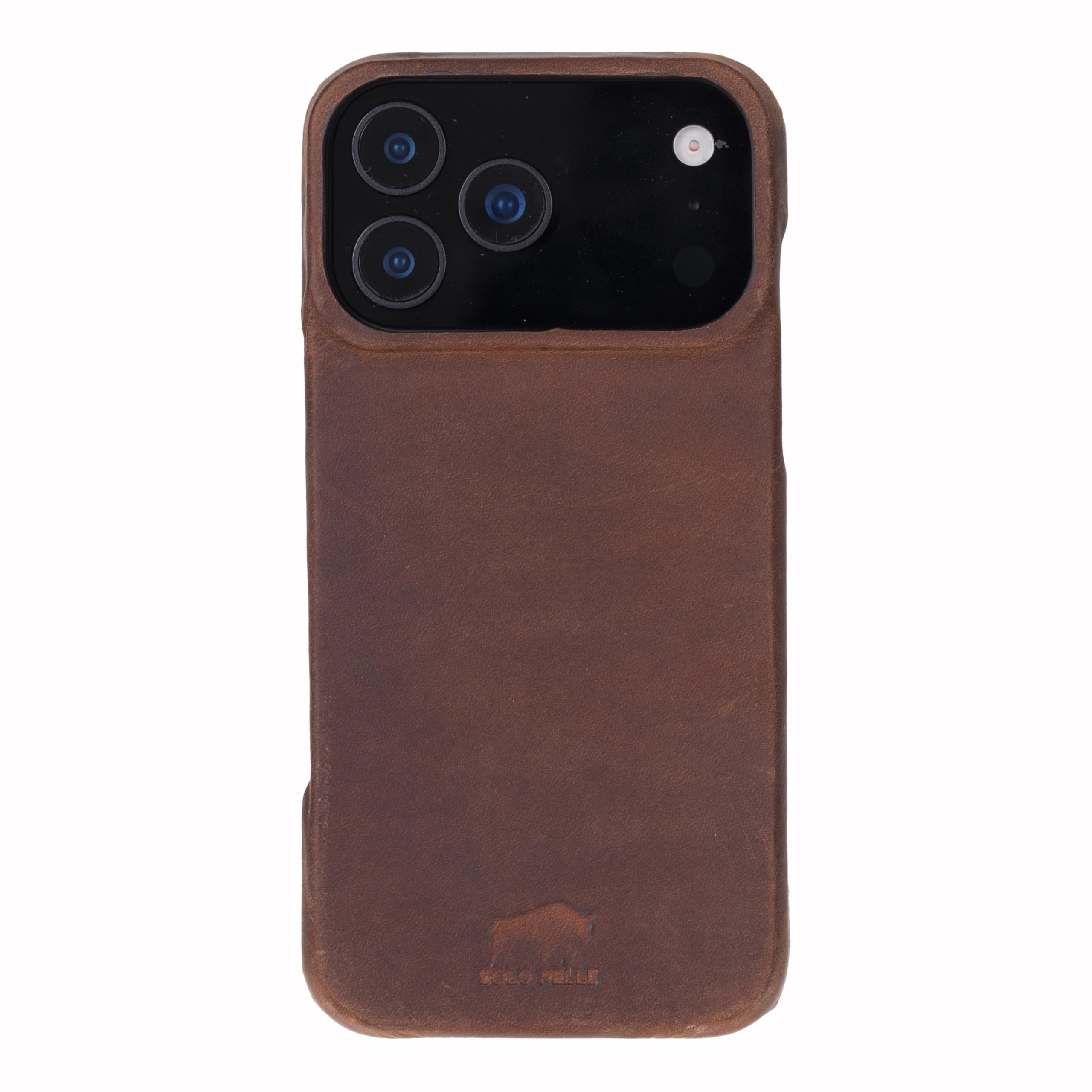Solo Pelle Lederhülle kompatibel für iPhone 17 Pro in 6.3 Zoll abnehmbare Hülle (2in1) inkl. Kartenfächer geeignet für MagSafe Zubehör (Vintage Braun)
