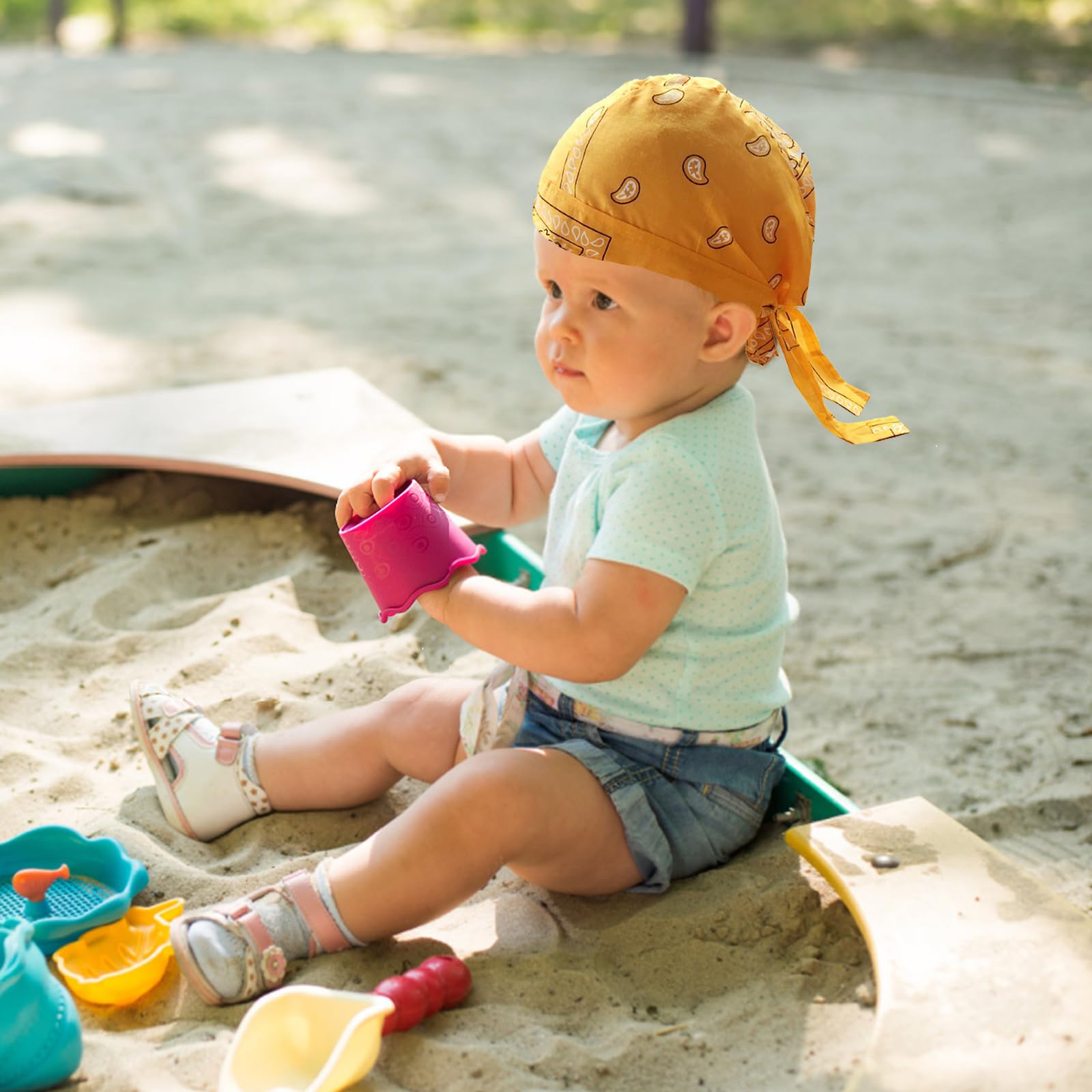 Bandana de Niño Classic Pattern - pañuelo para Cabeza Primavera/Verano，Gorro para niña, Gorros turbantes, Gorros