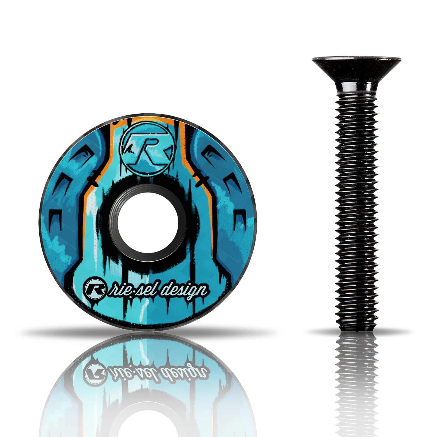 Riesel Design, stem:Cap, Carbon, Ahead Cap with Aluminium Screw for Road Bike Gravel, Cyclocross
