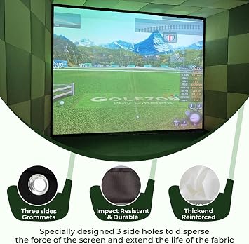 Golf Simulator,Golf Training Projection Screen,Golf Simulator Impact Screen, for Indoor/Outdoor (3 * 2m)