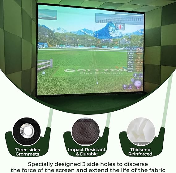 Golf Simulator,Golf Training Projection Screen,Golf Simulator Impact Screen, for Indoor/Outdoor (3 * 2m)