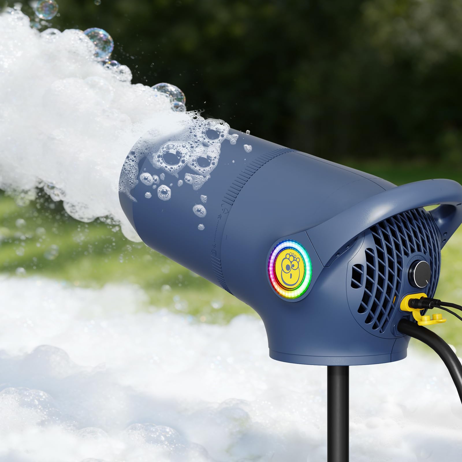 Photo 1 of Party Foam Cannon, 3 Modes Foam Machine for Party, Adjustable Wind Speed Detachable Front Barrel, Foam Making Machine for Garden Backyard Pool Indoor (Foam Machine - Enhanced Version)