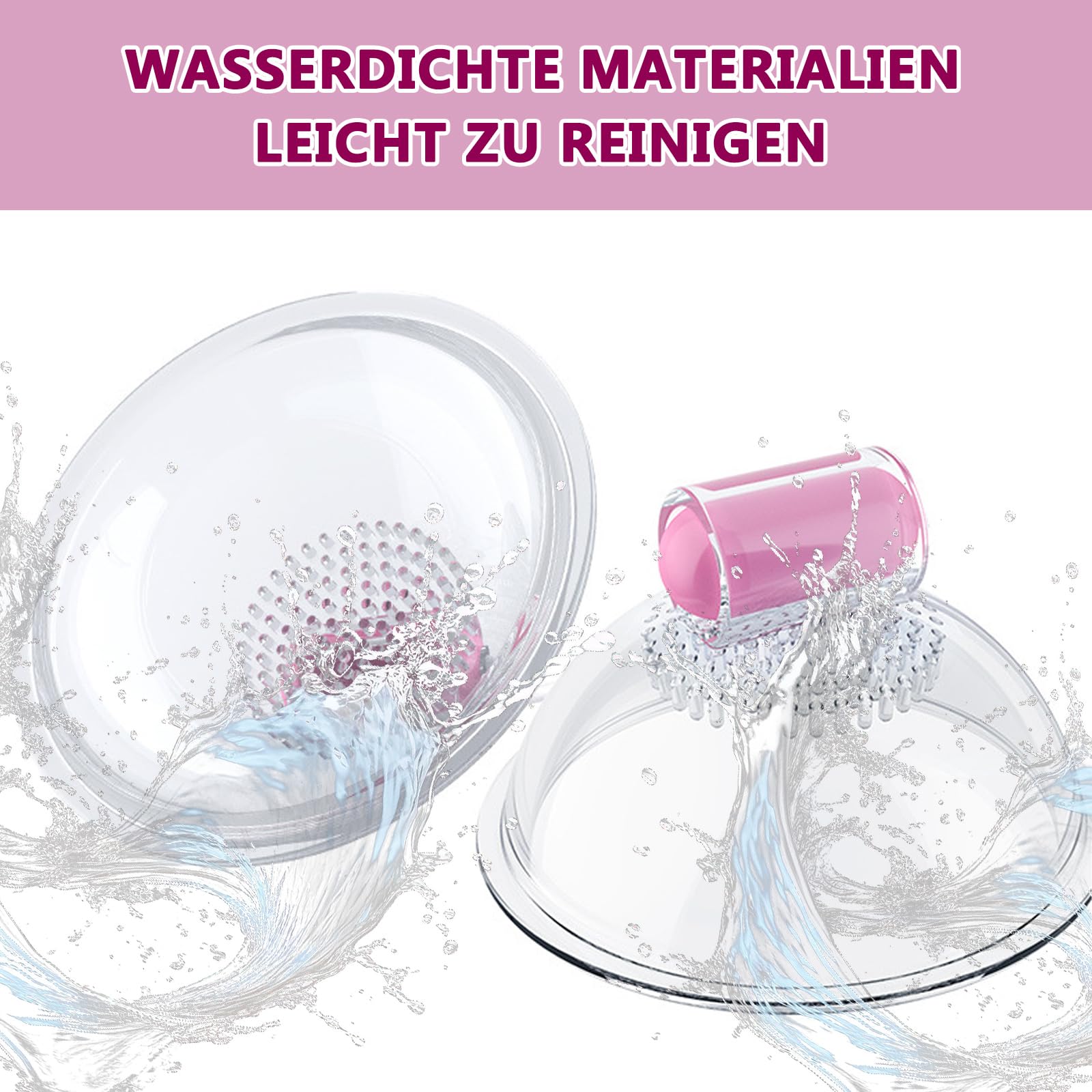 BDSMYEE Vibrateur Pour Mamelons, Masseurs de mamelons et de vagin 2 in 1, Sex toys Vagin Clitoris Ventouse, 10 modes de vibration, Ventouse de mamelon