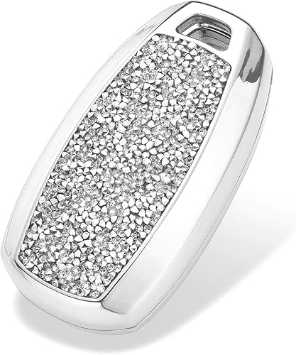 Miniatura 5 de Royalfox TM - Funda para llavero inteligente con cristales de diamantes 3D brillantes 3D para Hyundai i30 Azera ix35 Elantra Accent Santa Fe IG