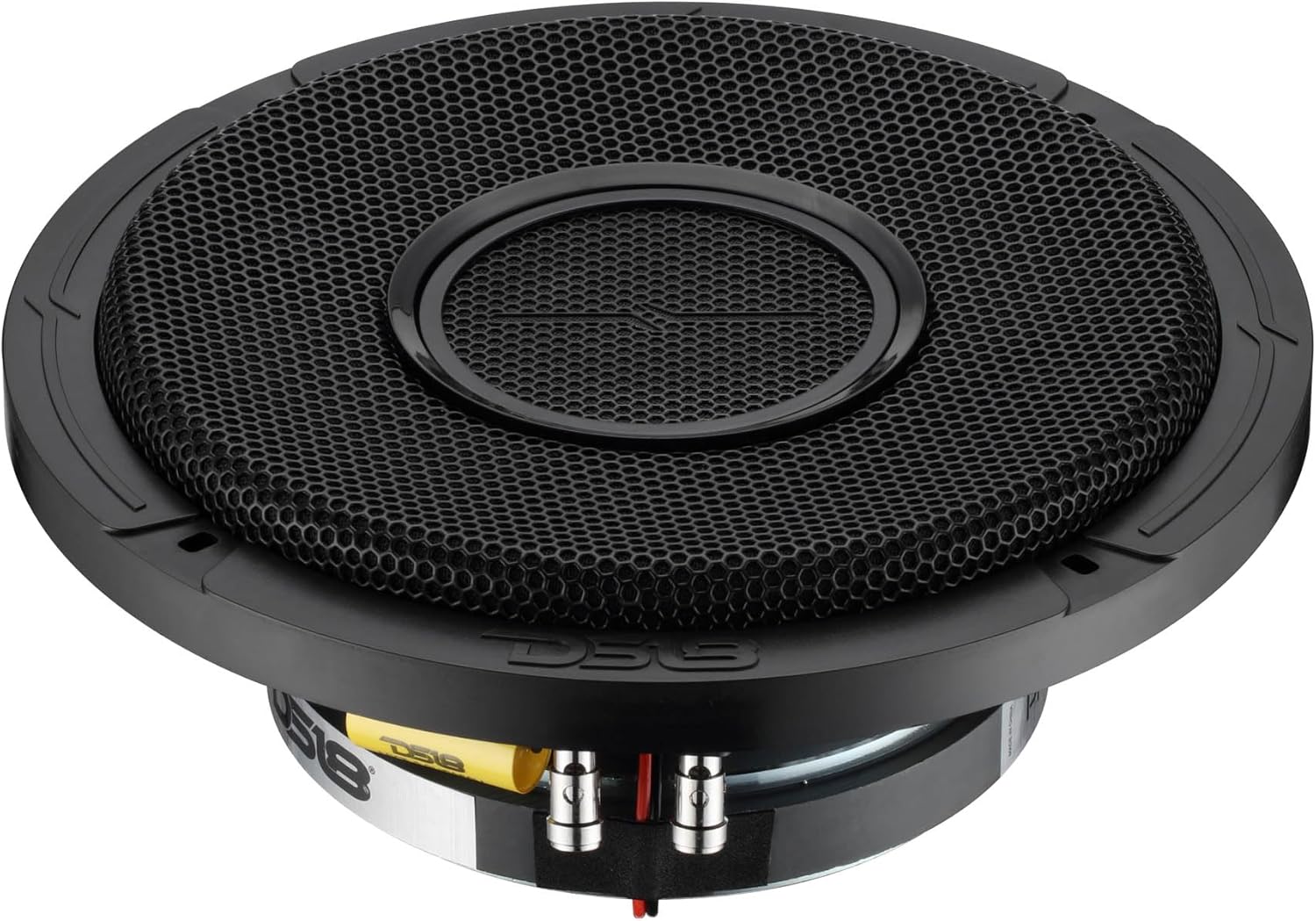 DS18 PRO-HY8.4MSL 8 Inches Shallow Hybrid Mid-Range Car Audio Loudspeaker with Built-in Driver and Grill Included 400W Max 200W RMS 4 Ohms (1 Speaker)