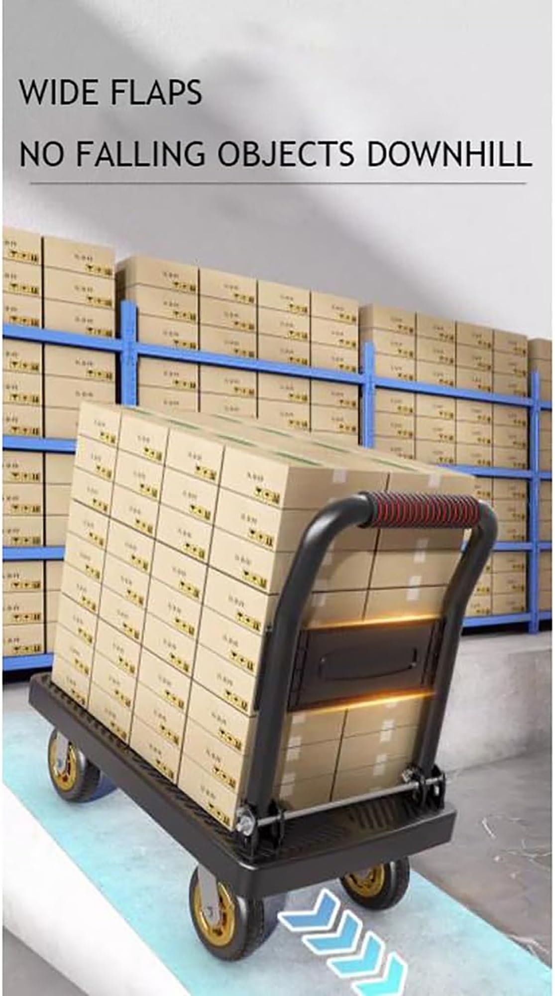 Carrello a mano pieghevole con ruote girevoli, perfetto per un uso facile e versatile. Ideale per traslochi e sollevamento pesante