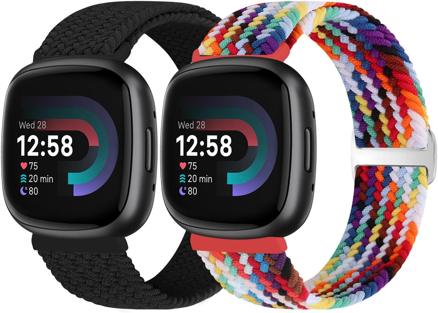 Ouwegaga Geflochtene Armband Kompatibel mit Fitbit Versa 4/Sense 2