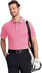 TACVASEN Golf Polo Chemises manches courtes à sec rapide T-Shirts collés casual léger 3 Boutons pour homme