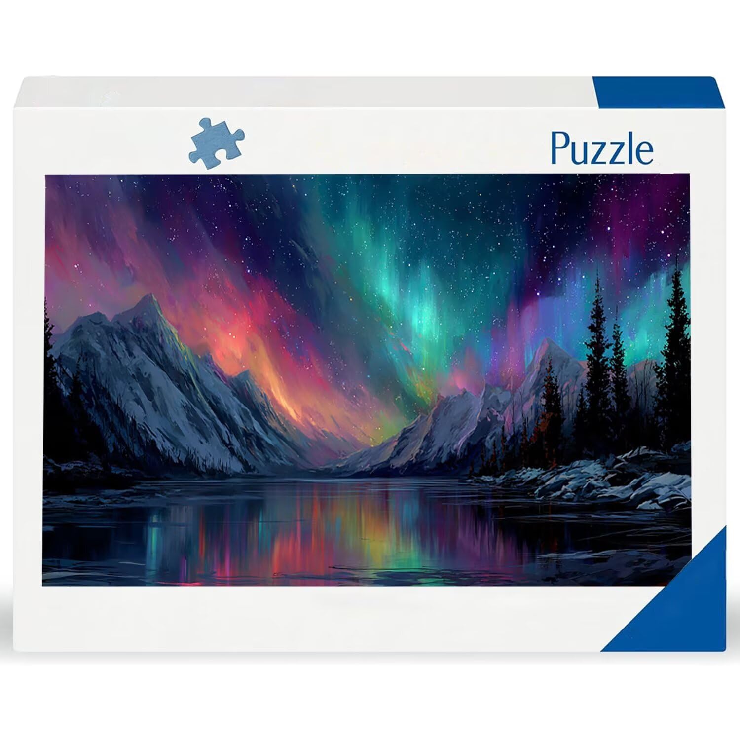 Puzzle para Adultos 1692 Piezas, Lago Aurora Puzzle, Difícil, Desafiante, Rompecabezas Encajan Perfectamente, Letras en la Parte Posterior, sin Polvo, Regalo para Personas Mayores (179x31cm) v-542