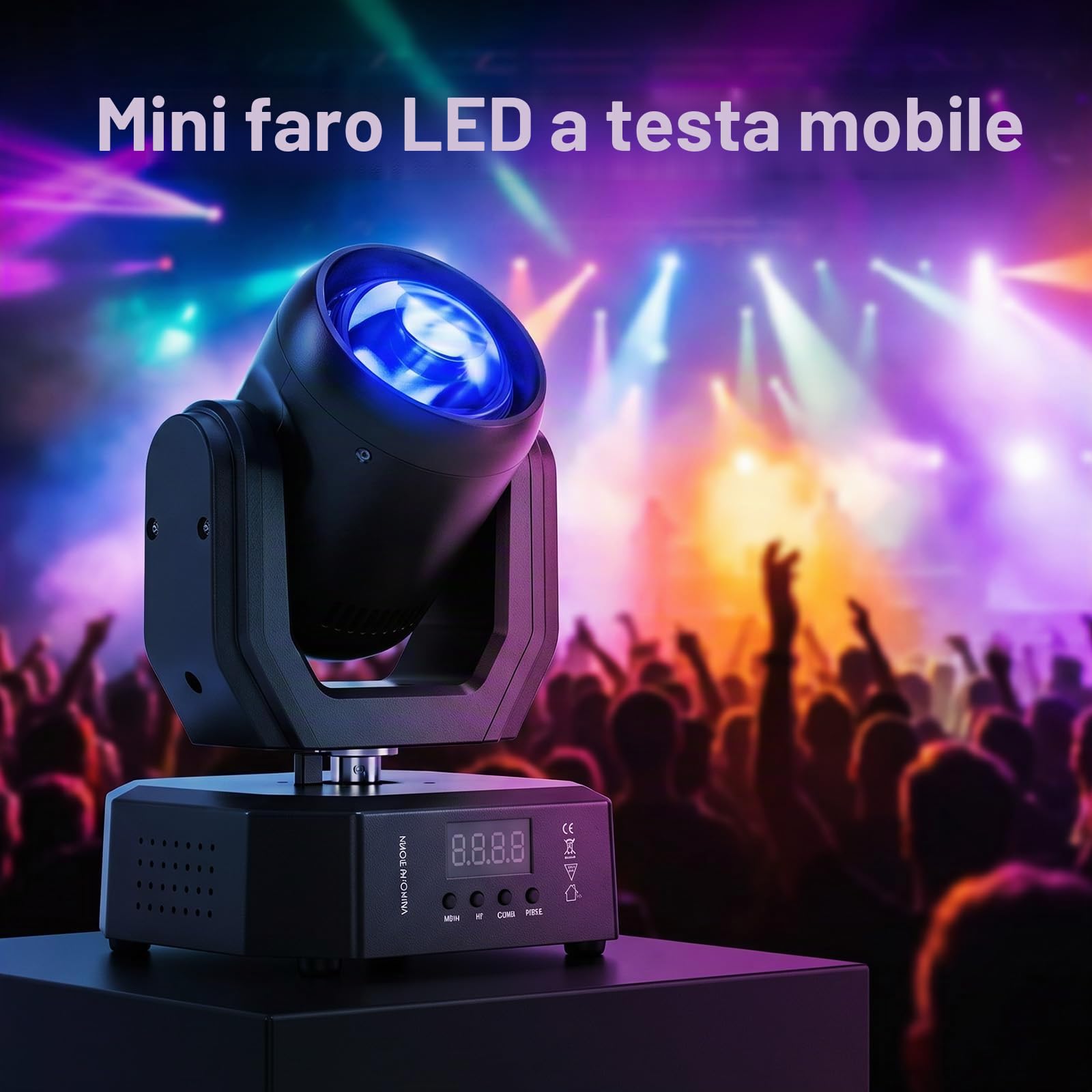 30W Beam Teste Mobili LED Mini Luce da palcoscenico 5 modalità controllo con Telecomando Luci Palcoscenico DMX512 Stroboscopio per Natale Club DJ Discoteca Festa