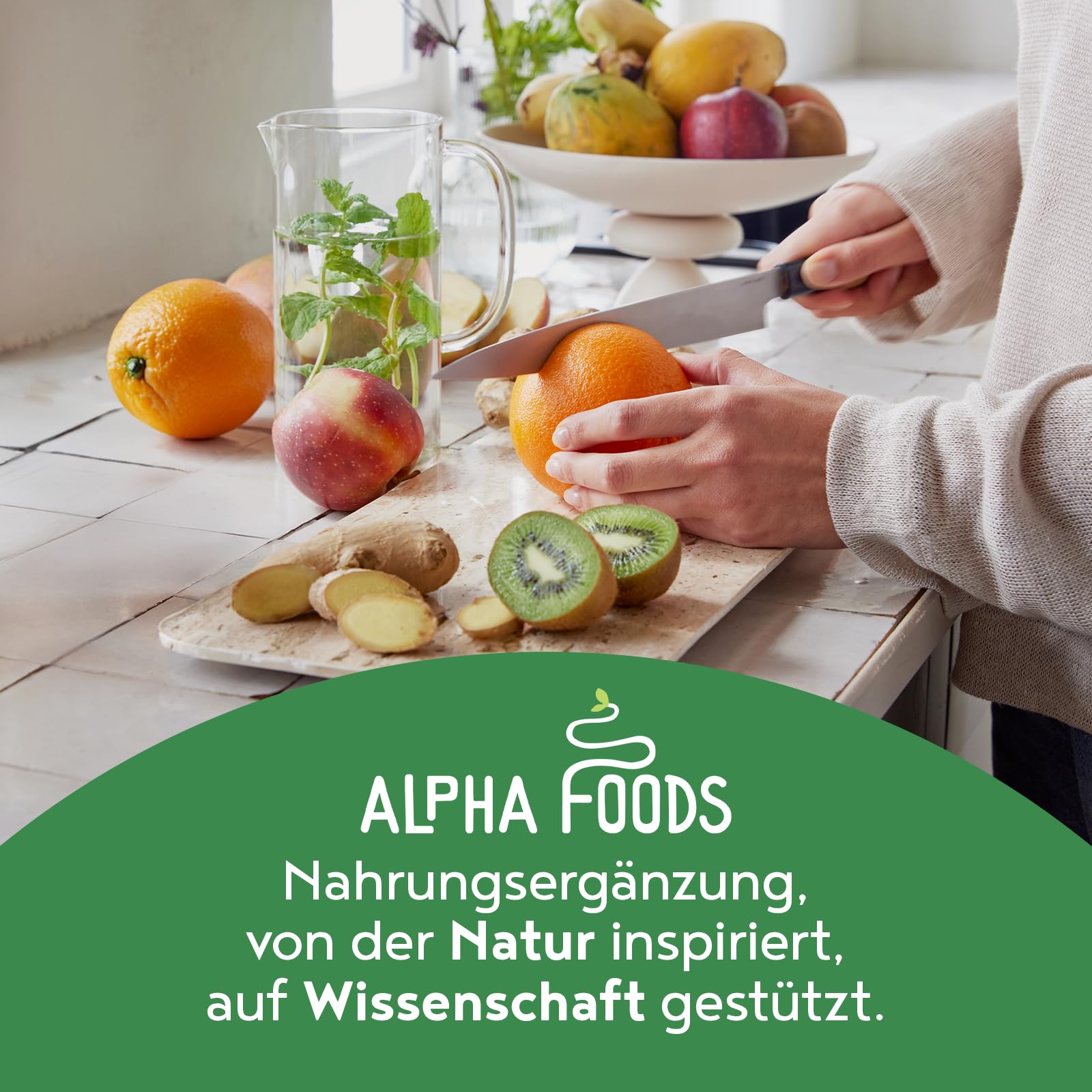 Alpha Foods Morning Fuel Vanille Matcha Shake, Morgens Satt & Gesund, Vitamin- und Nährstoffreiche Frühstücksmischung mit Protein aus Samen, Quinoa & Mandeln, 600 Gramm Pulver, 20 Portionen