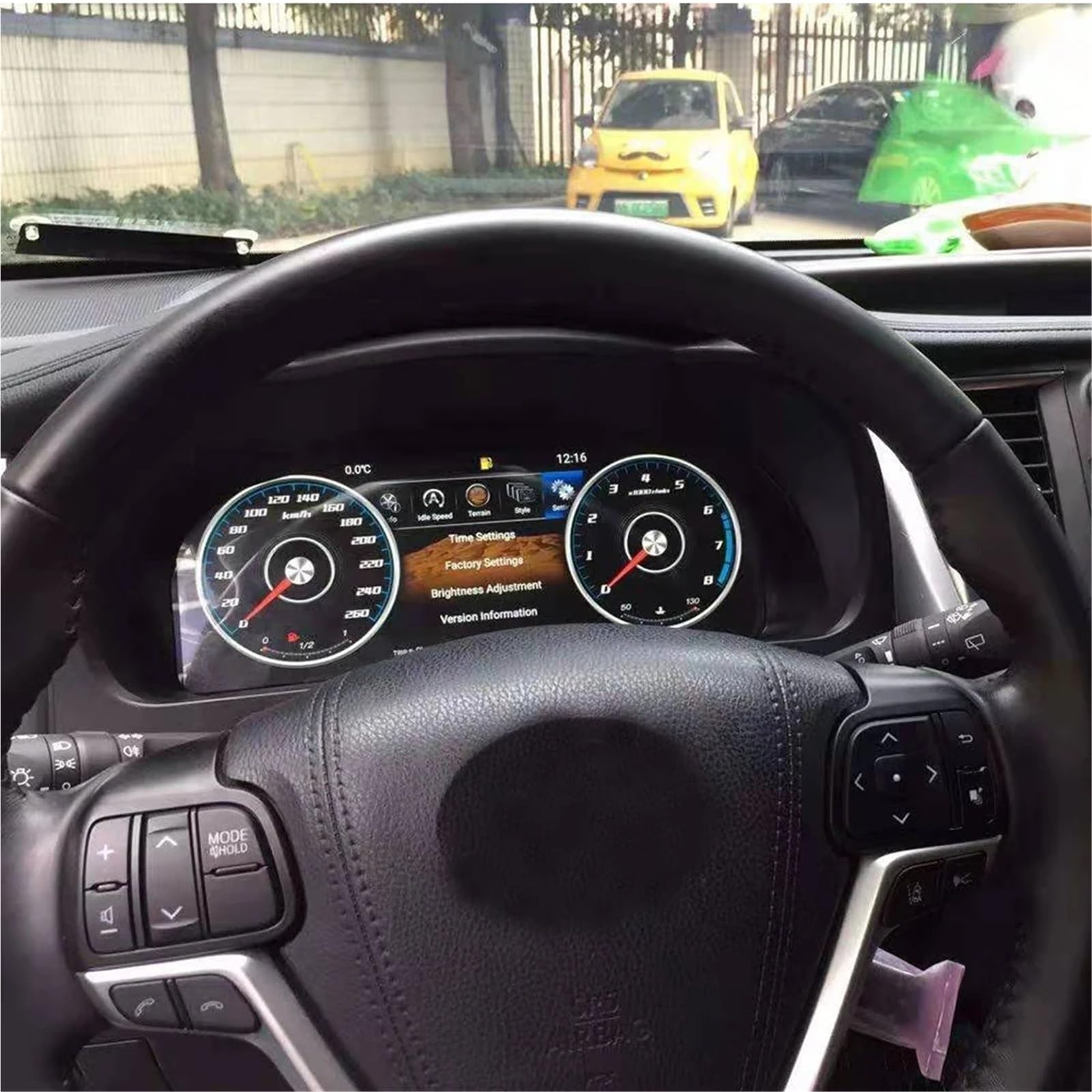 tachometr Akcesoria samochodowe 12,3-calowy panel LCD z wyświetlaczem wskaźników, pasujący do Toyoty Highlander Kluger 2015-2019 prędkościomierz