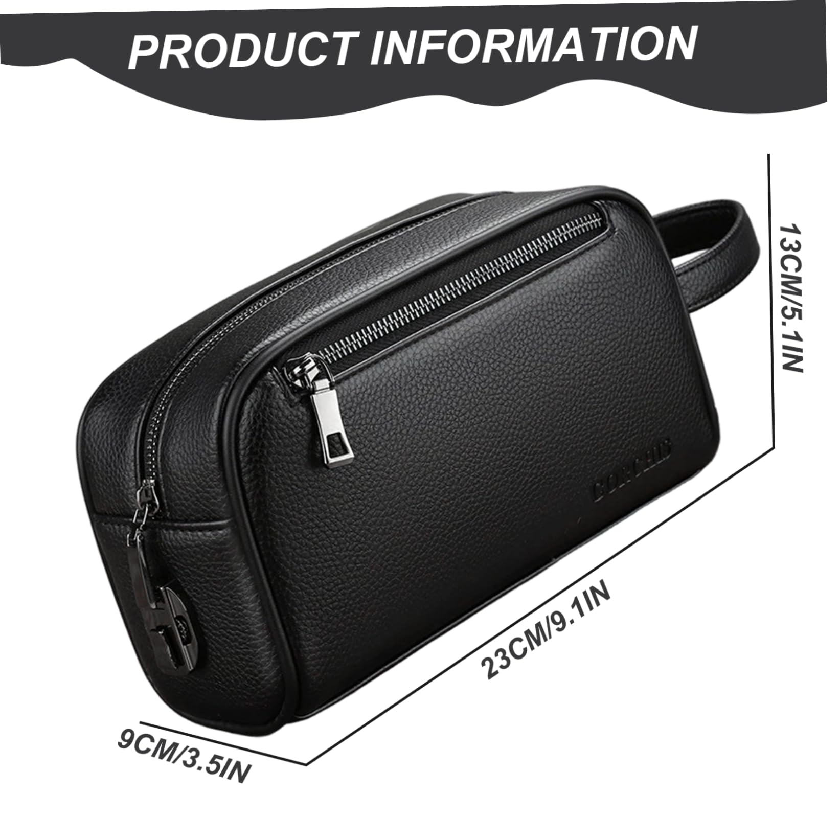 Gcroet Bolso de mano para hombre Bolso de cuero de PU para hombre con asa y cerradura codificada de suave y elegante para uso diario...
