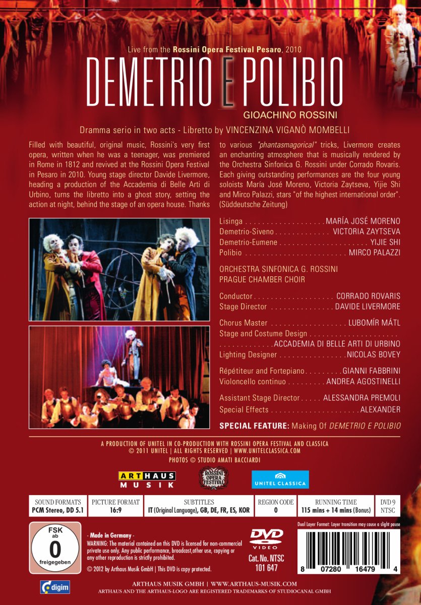 Rossini : Demetrio E Polibio / Rossini Opéra Festival, 2010