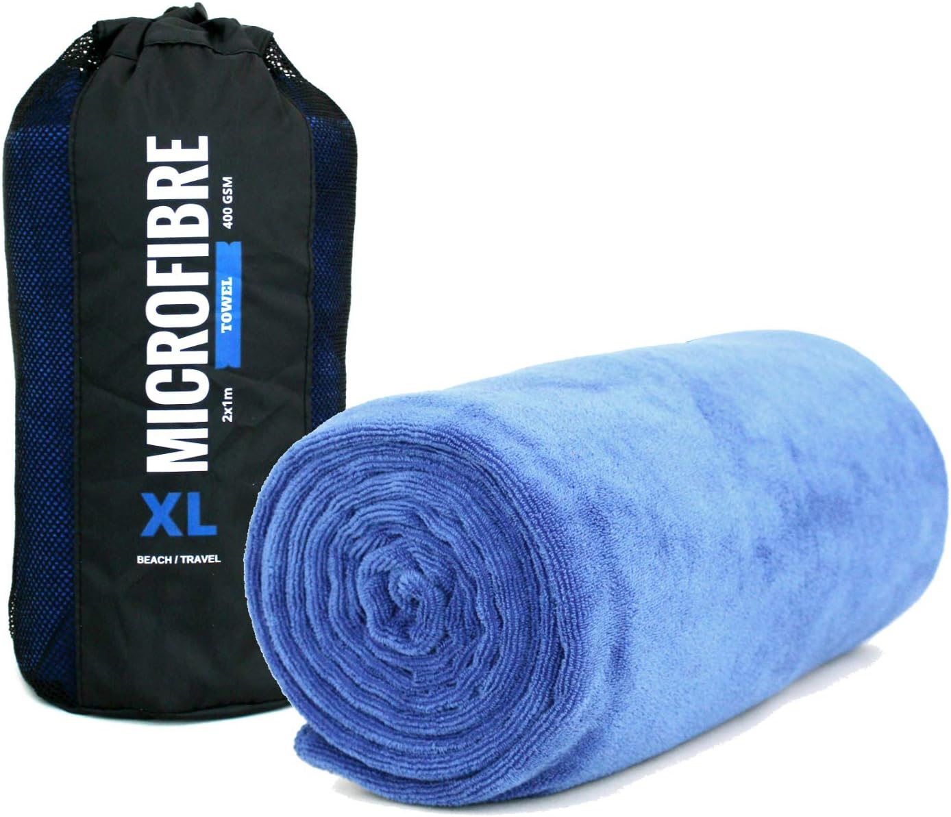 Oversized Beach Towels 2 Pack - 78"x35", 250 GSM Microfiber, Quick Dry, Sand Free, For Pool, Yoga, Travel