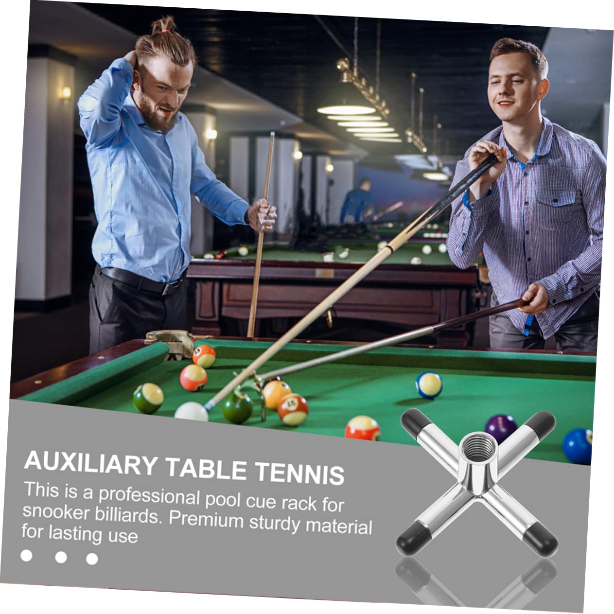 BESPORTBLE 2 Stück Billardqueue Brücke aus Stabilem Metall Silberne Cross Form Tragbar als Poolzubehör für Amateure und Professionellen Gebrauch