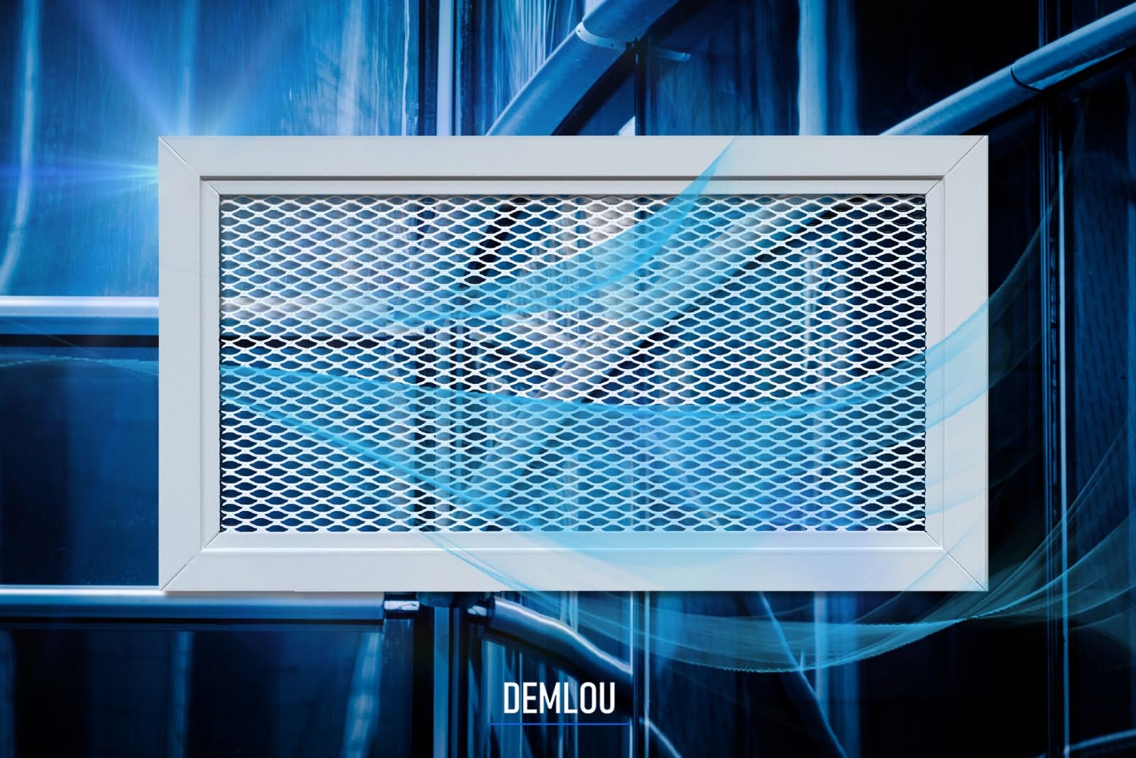 Grille de Ventilation Aluminium Blanc 30 x 15 cm Rectangulaire.