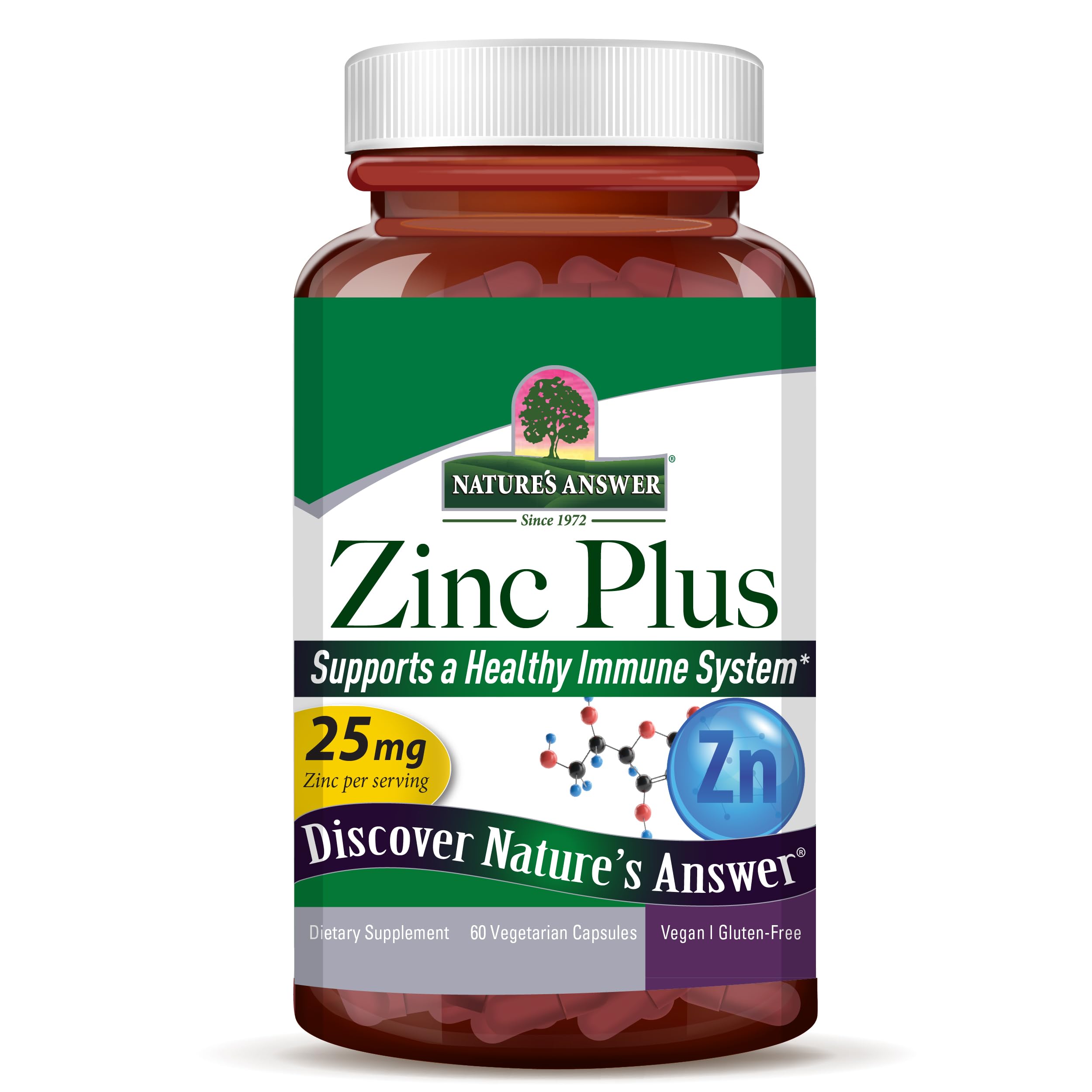Zinc Plus + Vitamins for Adults - 25mg of Immune Support with B6 60 Veg Capsules - Vegan, Gluten-Free, Cruelty-Free Zinc Piclonate | Immune Support