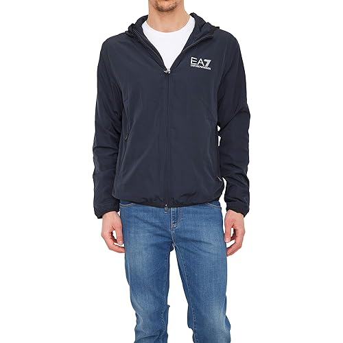 EA7 Emporio Armani 7 - Blue Hooded Jacket for Men