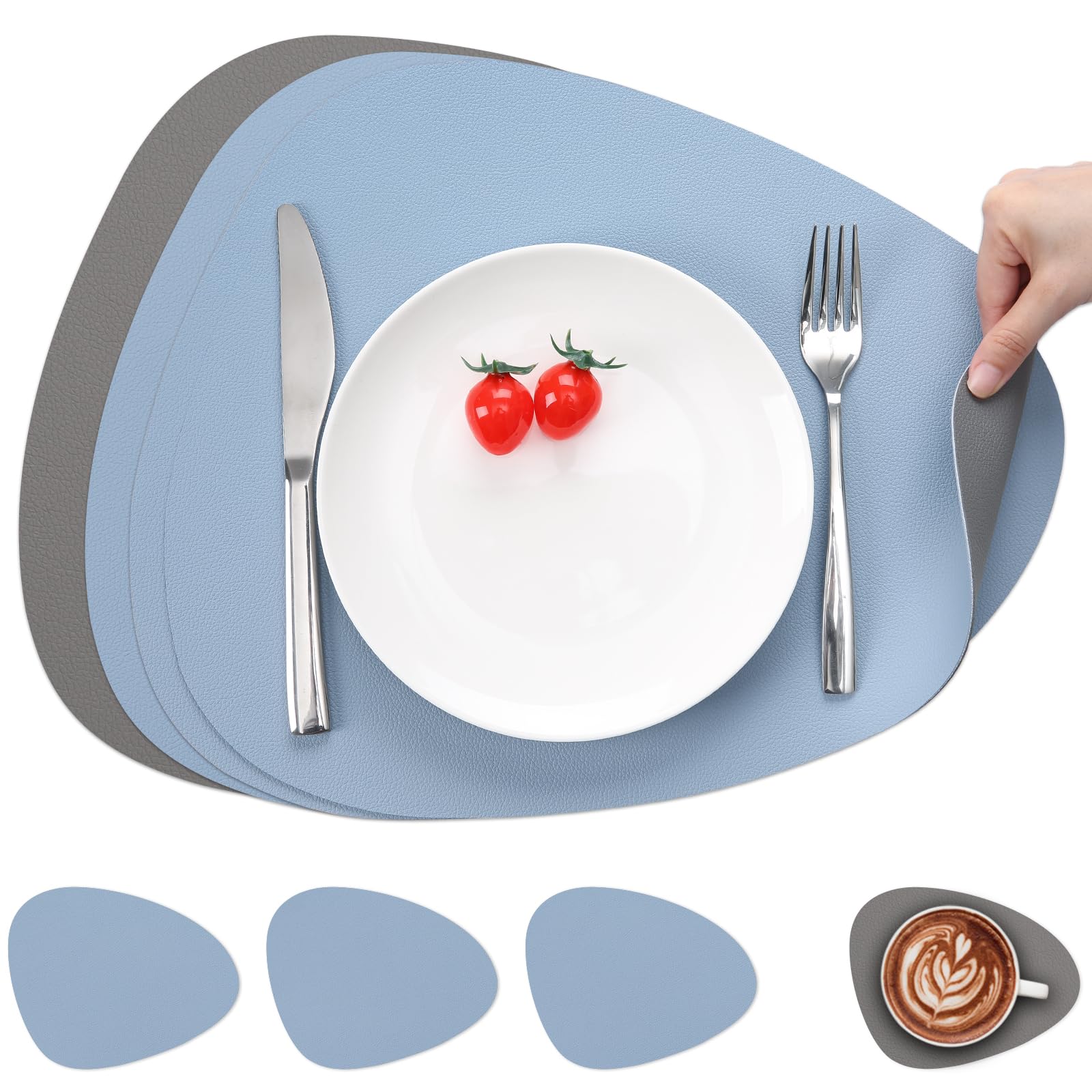 Myir JUN Leather Table Mats and Coasters